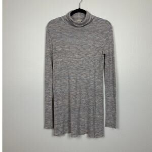 Free People We the Free Stone Cold Space Dye Slit Back Tunic Turtleneck Small
